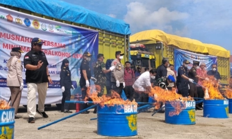 Rokok Ilegal Senilai Rp65,75 Miliar